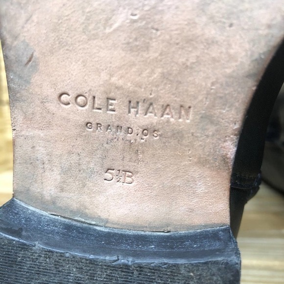 Cole Haan Grand OS Tall Black Leather Riding Boots - Picture 9 of 10